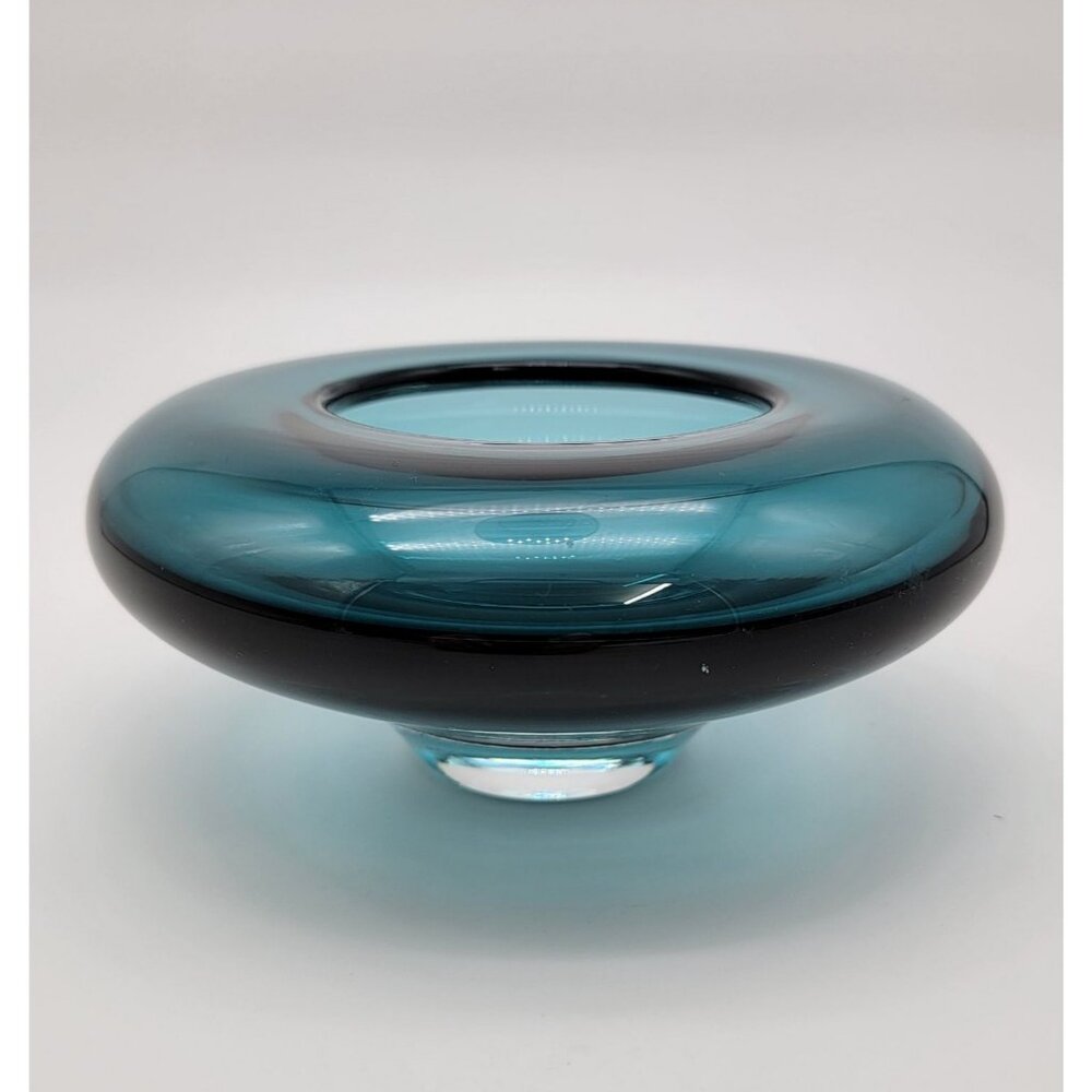 Marquis By Waterford Blue Salsa Candle Holder Bowl